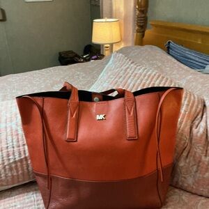 Michael Kors Two-Tone Red Tote